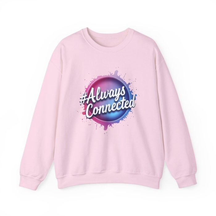 #AlwaysConnected Unisex Heavy Blend Crewneck Sweatshirt - Cozy & Stylish - Image 22