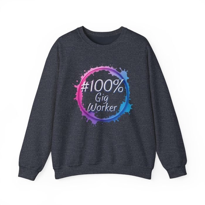 #100% Gig Worker Crewneck Sweatshirt - Unisex Heavy Blend™ - Perfect for Freelancers and Creatives - Image 16