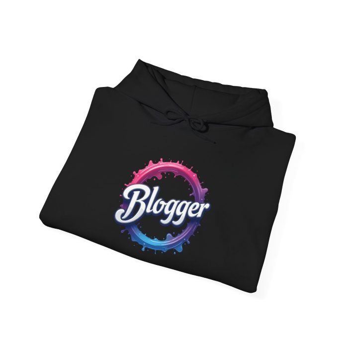 #Blogger Hooded Sweatshirt - Cozy Unisex Pullover for Creatives - Image 3