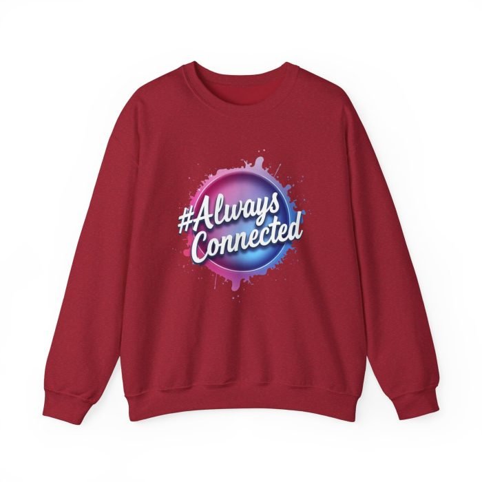 #AlwaysConnected Unisex Heavy Blend Crewneck Sweatshirt - Cozy & Stylish - Image 26