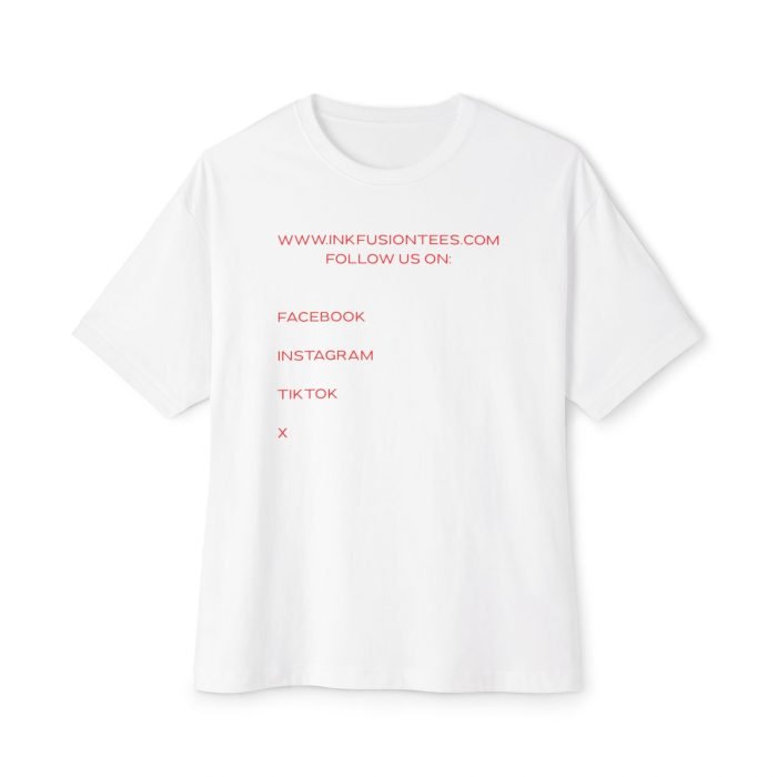 Unisex Oversized Boxy Tee - Trendy Graphic Tee with Ink Fusion Design
