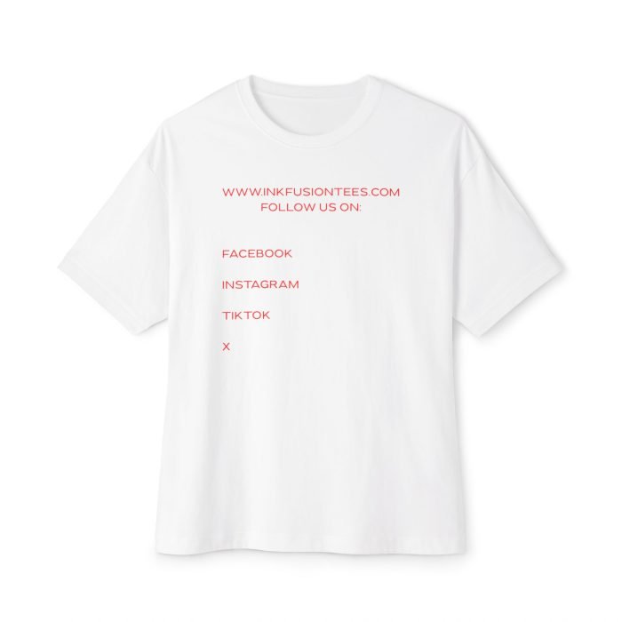 Unisex Oversized Boxy Tee - Trendy Graphic Tee with Ink Fusion Design