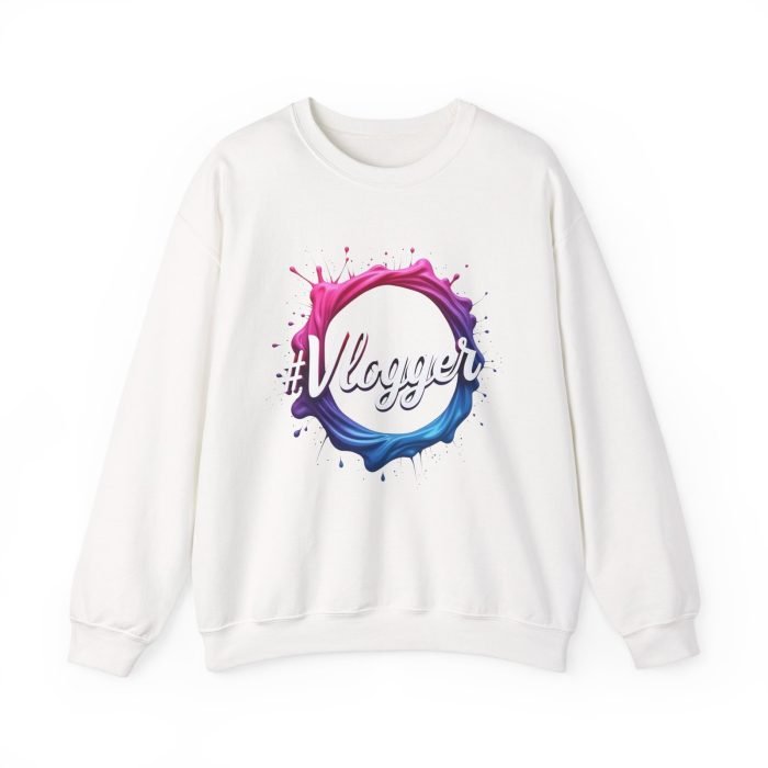#Vlogger Unisex Heavy Blend™ Crewneck Sweatshirt - Trendy, Comfortable & Stylish for Content Creators - Image 6