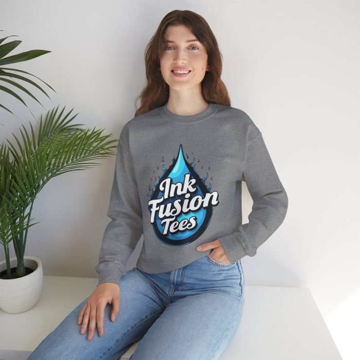 Ink Fusion Logo Crewneck Sweatshirt - Comfortable Unisex Style - Image 4