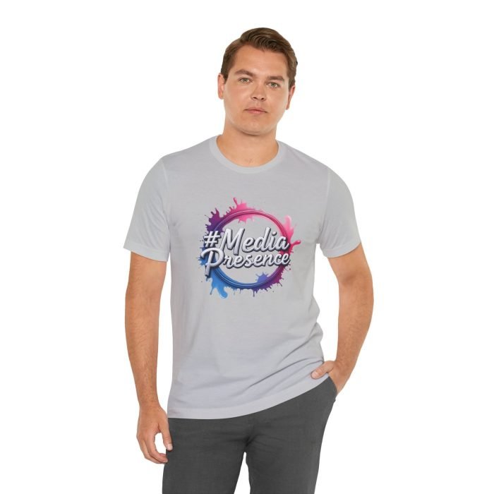 #MediaPresence Unisex Jersey Tee - Trendy Short Sleeve Shirt for Social Media Enthusiasts - Image 3