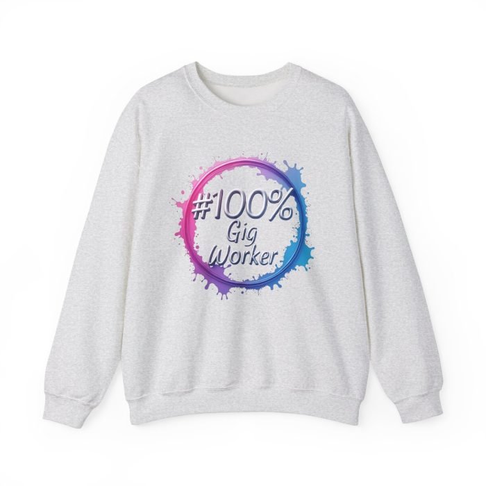 #100% Gig Worker Crewneck Sweatshirt - Unisex Heavy Blend™ - Perfect for Freelancers and Creatives - Image 6
