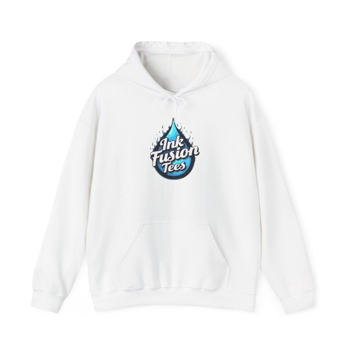 Ink Fusion Tees Logo Unisex Hooded Sweatshirt - Cozy Streetwear, Unique Graphic Hoodie, Perfect Gift, Casual Wear for All, Great for [...] - Image 6