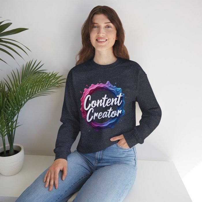 #Content Creator Crewneck Sweatshirt - Comfortable Fashion for Creatives - Image 4