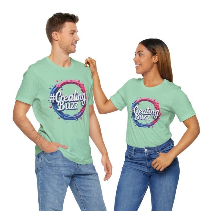 #Creating Buzz Unisex Jersey Tee - Stylish & Vibrant Design for Creative Enthusiasts - Image 4