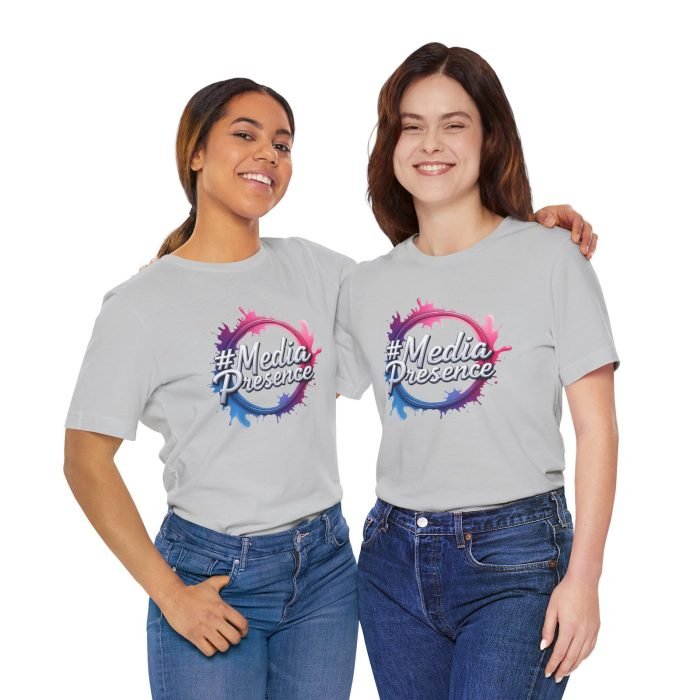 #MediaPresence Unisex Jersey Tee - Trendy Short Sleeve Shirt for Social Media Enthusiasts - Image 5