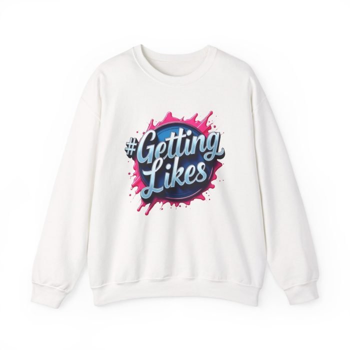 #GettingLikes Unisex Crewneck Sweatshirt - Trendy Comfort for Social Media Lovers - Image 6