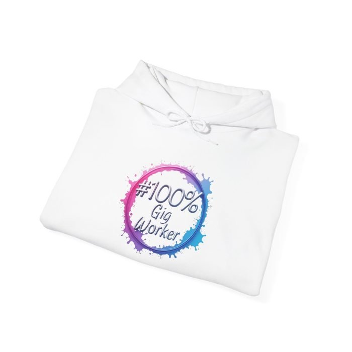 #100% Gig Worker Unisex Hoodie - Comfortable Heavy Blend Sweatshirt for Freelancers and Gig Economy Enthusiasts - Image 3