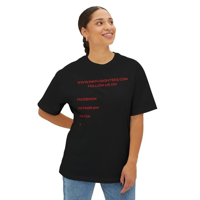 Unisex Oversized Boxy Tee - Trendy Graphic Tee with Ink Fusion Design - Image 11