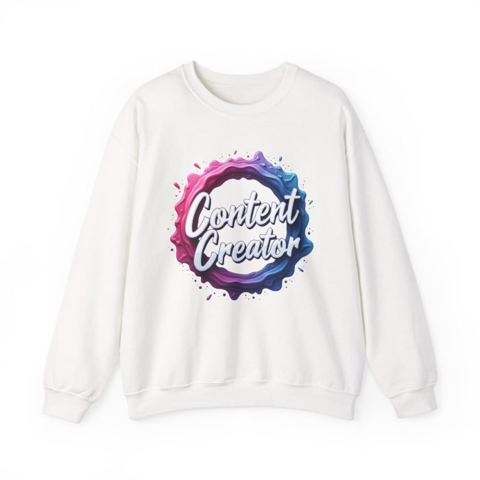 #Content Creator Crewneck Sweatshirt - Comfortable Fashion for Creatives - Image 6