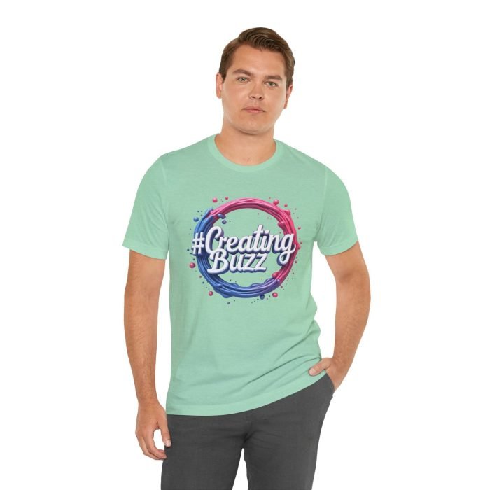 #Creating Buzz Unisex Jersey Tee - Stylish & Vibrant Design for Creative Enthusiasts - Image 3