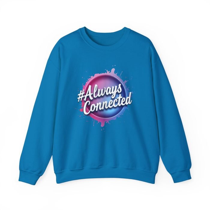 #AlwaysConnected Unisex Heavy Blend Crewneck Sweatshirt - Cozy & Stylish - Image 18