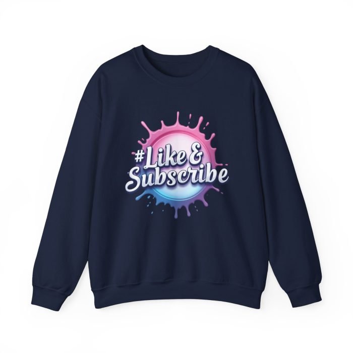 #Like & Subscribe Unisex Heavy Blend Crewneck Sweatshirt - Trendy Casual Wear - Image 20