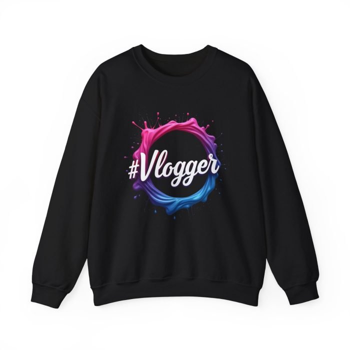 #Vlogger Unisex Heavy Blend™ Crewneck Sweatshirt - Trendy, Comfortable & Stylish for Content Creators - Image 10