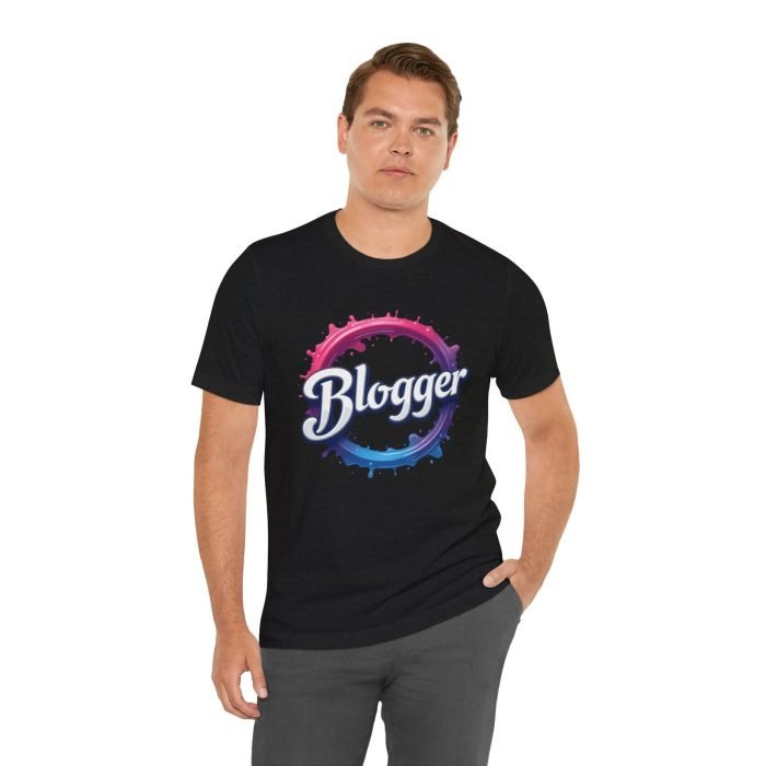 #Blogger Graphic Tee | Unisex Jersey Short Sleeve Shirt - Image 3