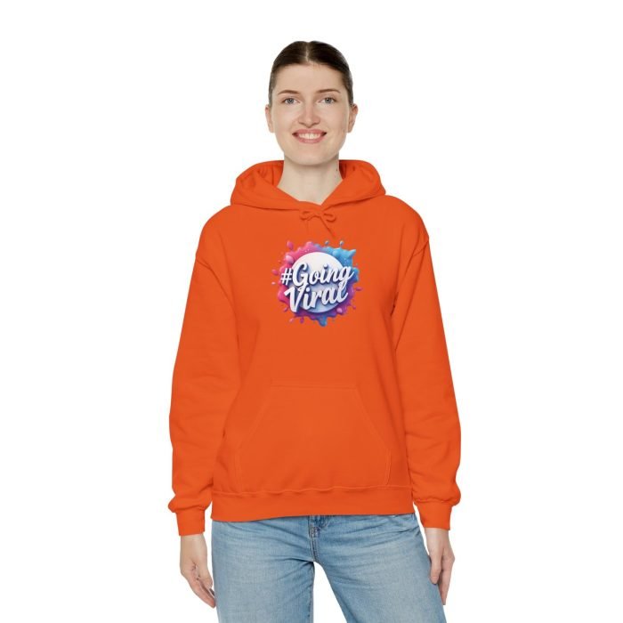 #GoingViral Unisex Hoodie - Trendy Heavy Blend Sweatshirt for Social Media Lovers - Image 4