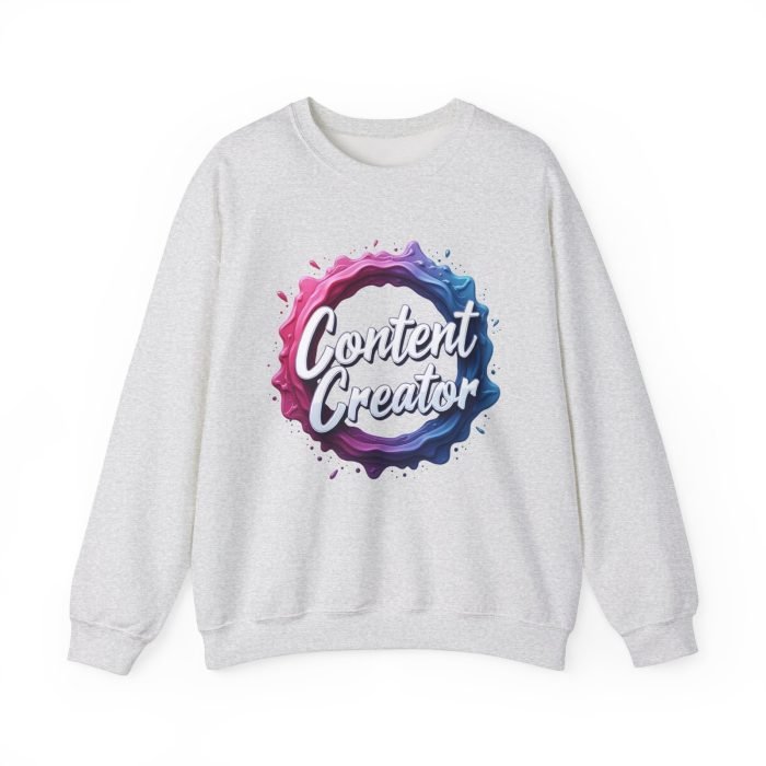 #Content Creator Crewneck Sweatshirt - Comfortable Fashion for Creatives - Image 8