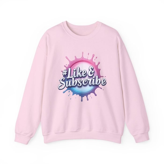 #Like & Subscribe Unisex Heavy Blend Crewneck Sweatshirt - Trendy Casual Wear - Image 22