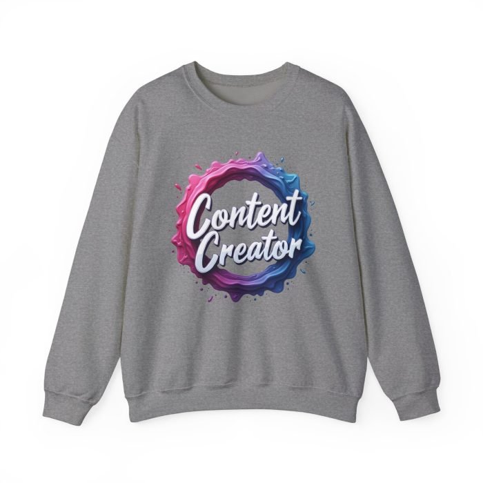 #Content Creator Crewneck Sweatshirt - Comfortable Fashion for Creatives - Image 16