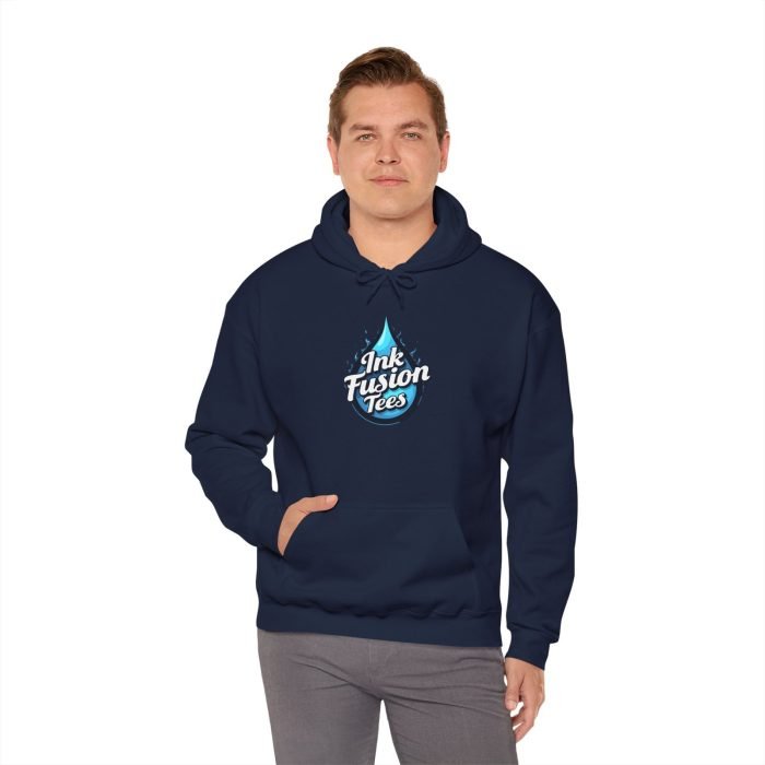 Ink Fusion Tees Logo Unisex Hooded Sweatshirt - Cozy Streetwear, Unique Graphic Hoodie, Perfect Gift, Casual Wear for All, Great for [...] - Image 5