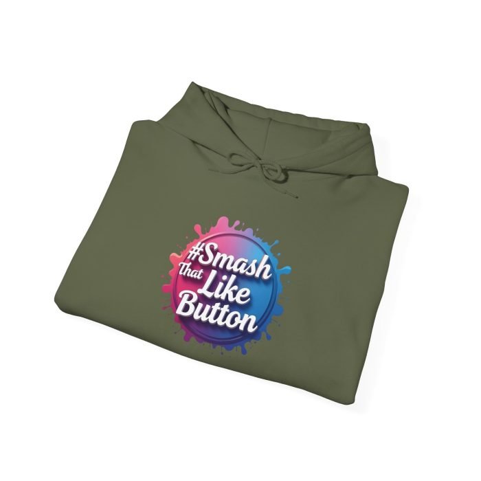 #Smash That Like Button Hoodie - Unisex Heavy Blend Sweatshirt for Social Media Lovers - Image 3