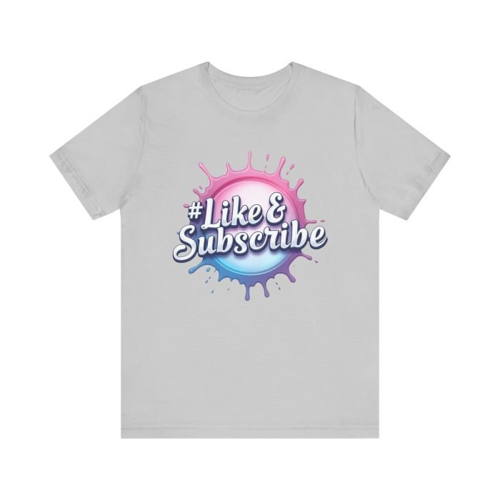 #Like & Subscribe Unisex Tee - Perfect for Content Creators and Casual Wear - Image 7