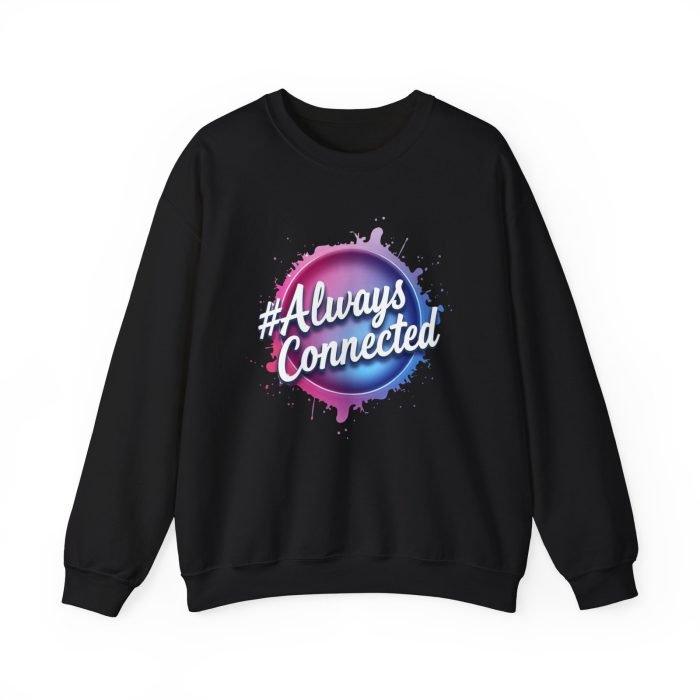 #AlwaysConnected Unisex Heavy Blend Crewneck Sweatshirt - Cozy & Stylish - Image 8