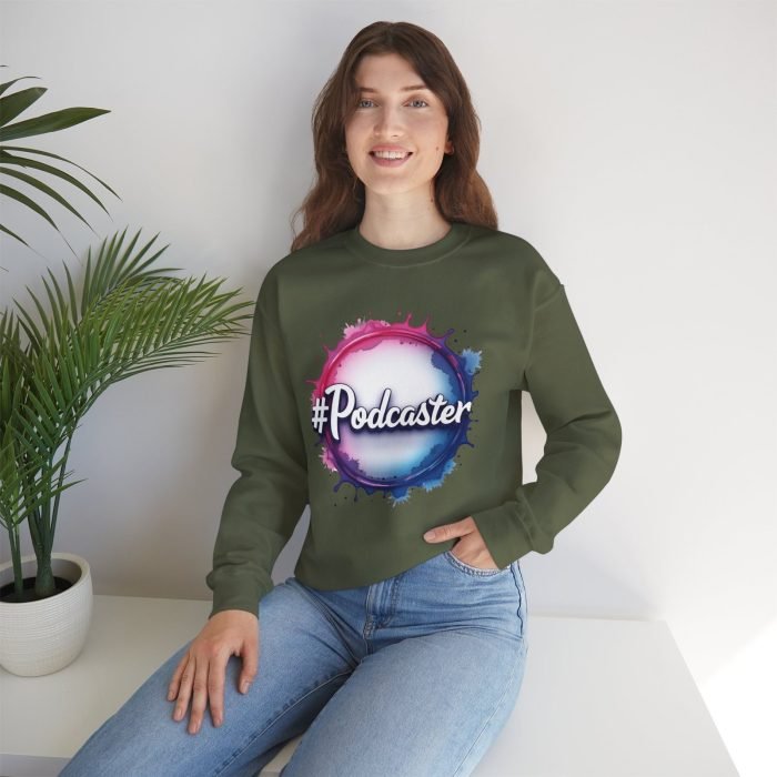 #Podcaster Unisex Heavy Blend™ Crewneck Sweatshirt - Perfect Gift for Podcast Lovers - Image 4