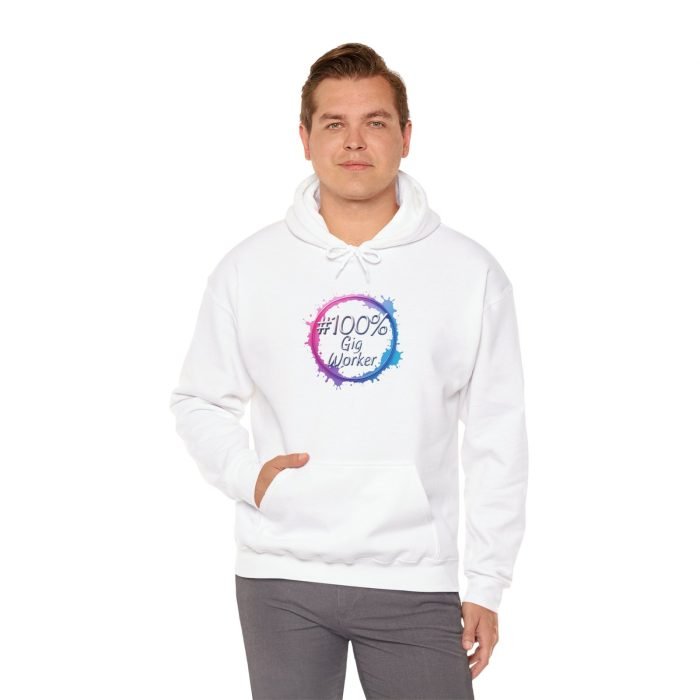 #100% Gig Worker Unisex Hoodie - Comfortable Heavy Blend Sweatshirt for Freelancers and Gig Economy Enthusiasts - Image 5