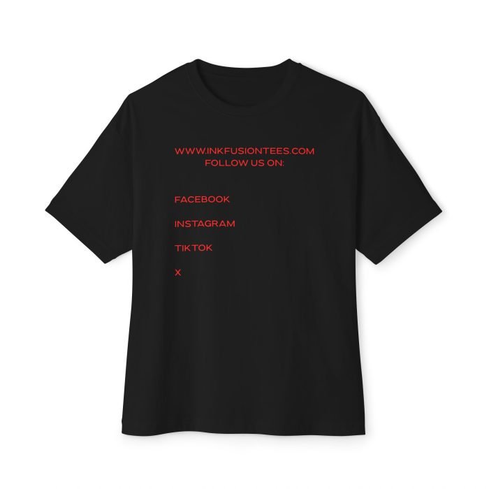 Unisex Oversized Boxy Tee - Trendy Graphic Tee with Ink Fusion Design - Image 9