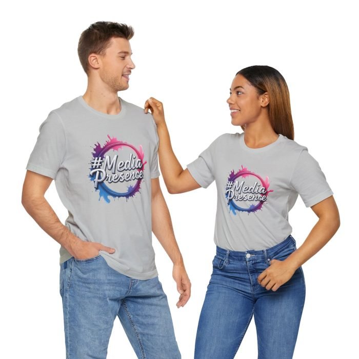 #MediaPresence Unisex Jersey Tee - Trendy Short Sleeve Shirt for Social Media Enthusiasts - Image 4