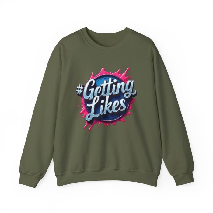 #GettingLikes Unisex Crewneck Sweatshirt - Trendy Comfort for Social Media Lovers - Image 14