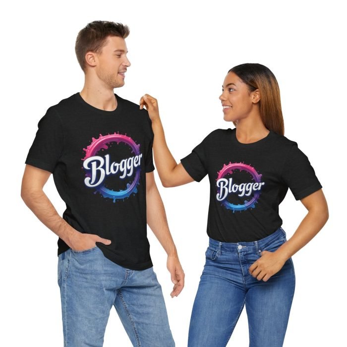 #Blogger Graphic Tee | Unisex Jersey Short Sleeve Shirt - Image 4