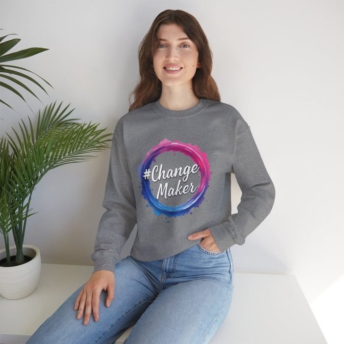 #ChangeMaker Unisex Crewneck Sweatshirt - Inspirational & Comfortable Fashion - Image 4
