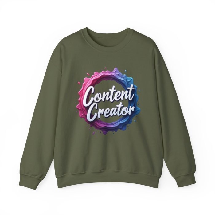 #Content Creator Crewneck Sweatshirt - Comfortable Fashion for Creatives - Image 14