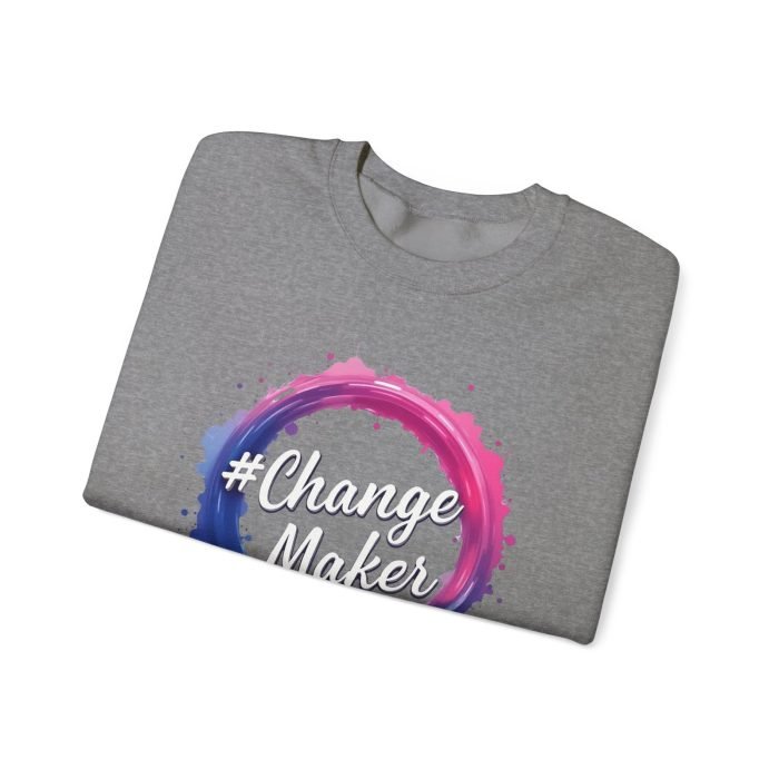 #ChangeMaker Unisex Crewneck Sweatshirt - Inspirational & Comfortable Fashion - Image 3