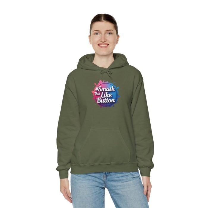 #Smash That Like Button Hoodie - Unisex Heavy Blend Sweatshirt for Social Media Lovers - Image 4