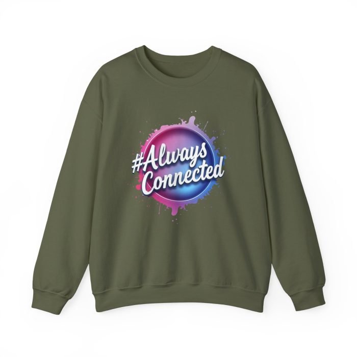 #AlwaysConnected Unisex Heavy Blend Crewneck Sweatshirt - Cozy & Stylish - Image 12