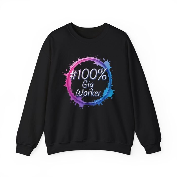 #100% Gig Worker Crewneck Sweatshirt - Unisex Heavy Blend™ - Perfect for Freelancers and Creatives - Image 8