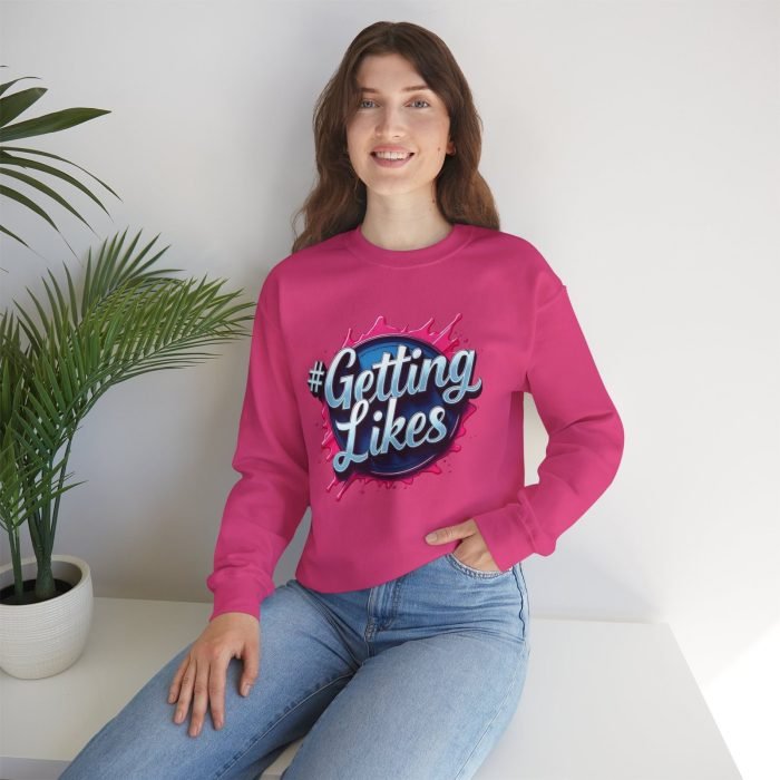 #GettingLikes Unisex Crewneck Sweatshirt - Trendy Comfort for Social Media Lovers - Image 4
