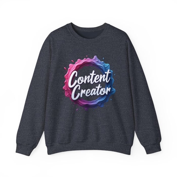 #Content Creator Crewneck Sweatshirt - Comfortable Fashion for Creatives