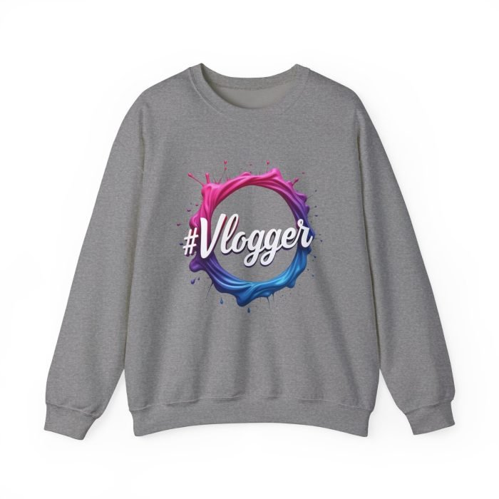 #Vlogger Unisex Heavy Blend™ Crewneck Sweatshirt - Trendy, Comfortable & Stylish for Content Creators - Image 16