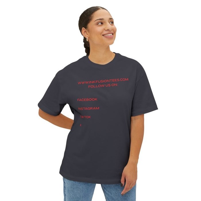 Unisex Oversized Boxy Tee - Trendy Graphic Tee with Ink Fusion Design - Image 23