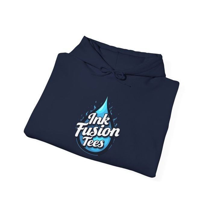 Ink Fusion Tees Logo Unisex Hooded Sweatshirt - Cozy Streetwear, Unique Graphic Hoodie, Perfect Gift, Casual Wear for All, Great for [...] - Image 3
