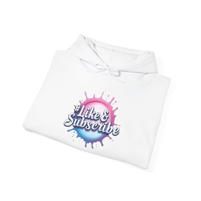 #Like & Subscribe Hoodie - Unisex Heavy Blend™ Sweatshirt - Image 3