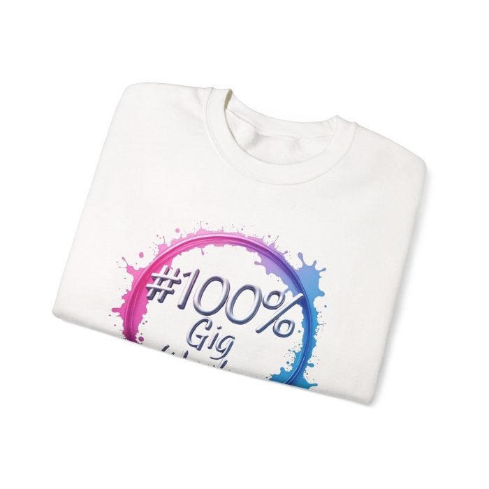 #100% Gig Worker Crewneck Sweatshirt - Unisex Heavy Blend™ - Perfect for Freelancers and Creatives - Image 3